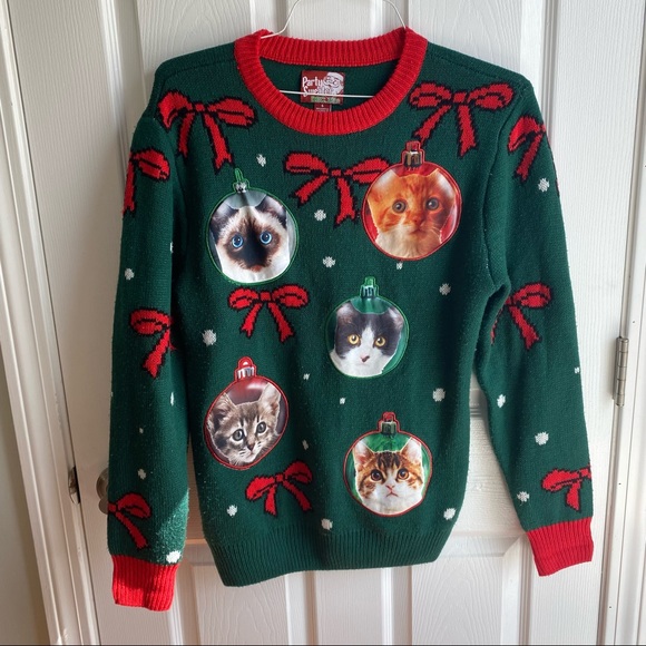 Sweaters - Party Sweater Dec 25th Ugly Christmas Sweater Cats